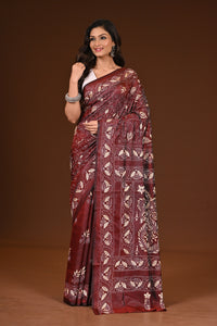 BLENDED SILK KANTHA SAREE