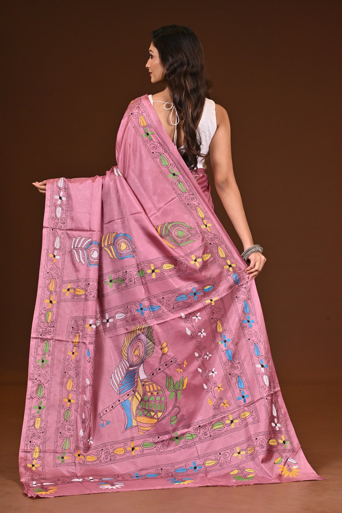 BLENDED SILK KANTHA SAREE