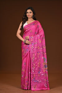 BLENDED SILK KANTHA SAREE