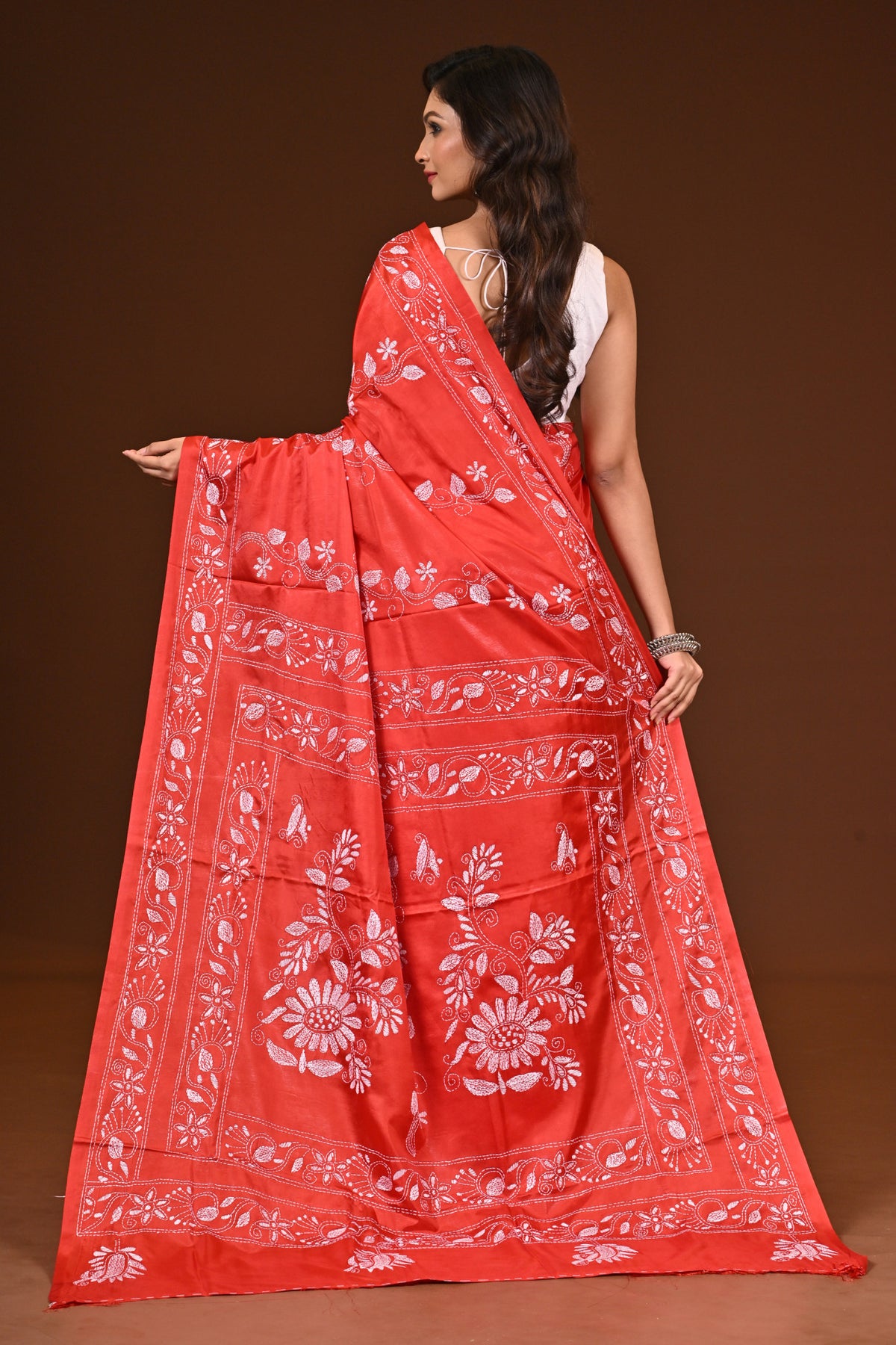 BLENDED SILK KANTHA SAREE