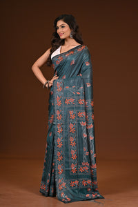 BLENDED SILK KANTHA SAREE