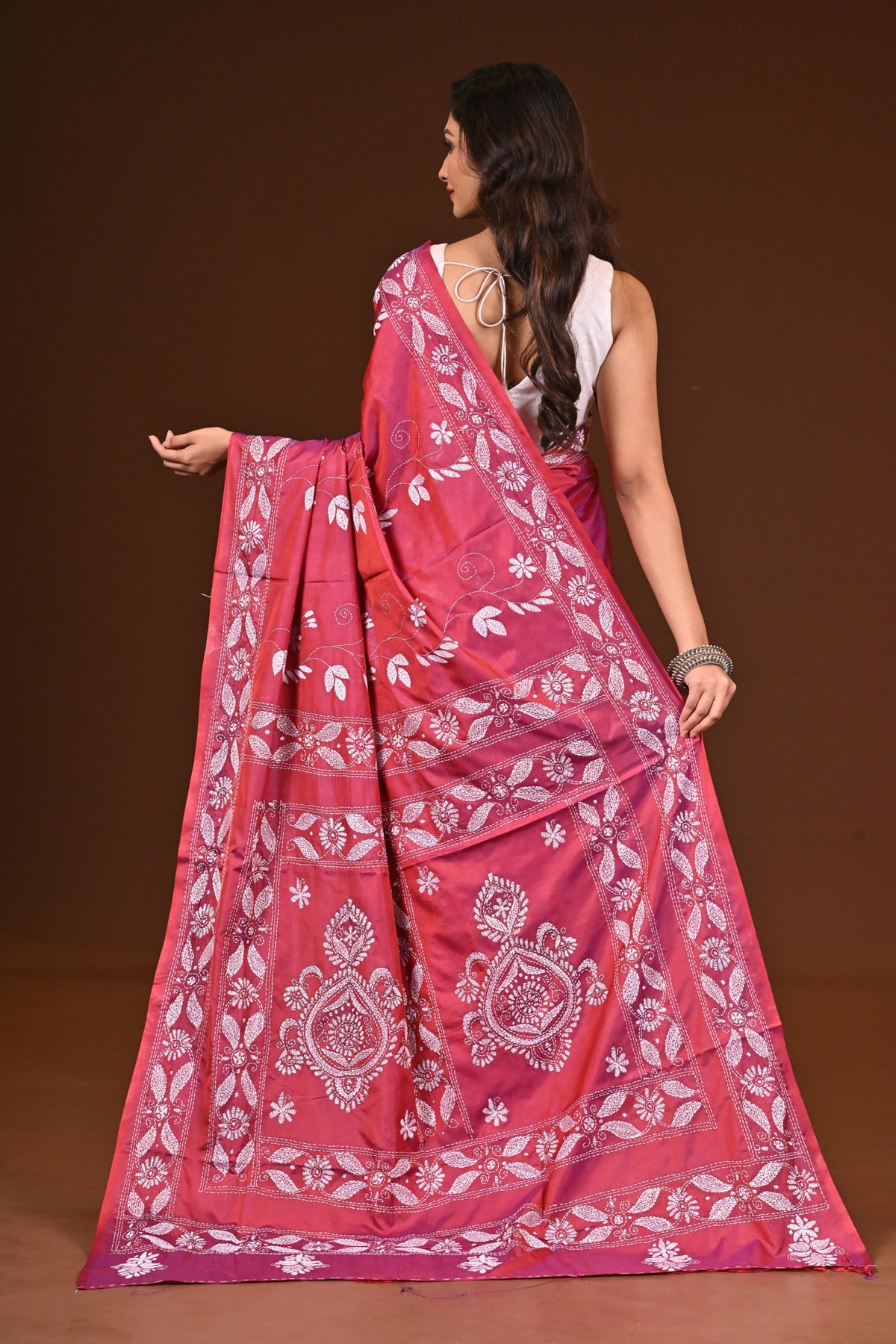 BLENDED SILK KANTHA SAREE