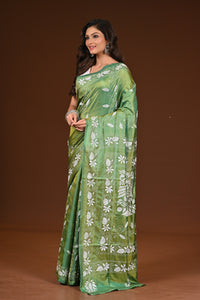 BLENDED SILK KANTHA SAREE