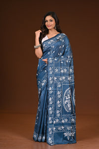 BLENDED SILK KANTHA SAREE