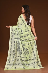 BLENDED SILK KANTHA SAREE