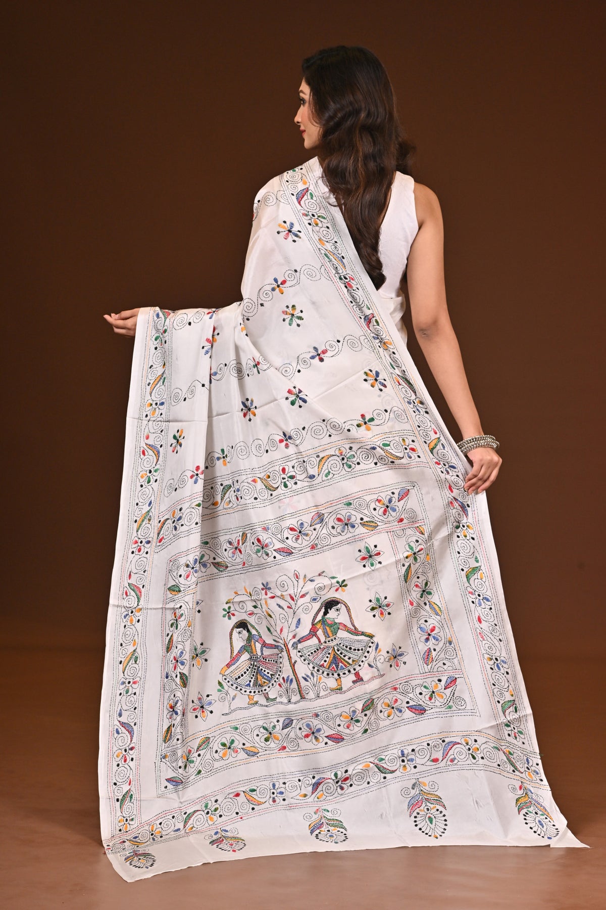 BLENDED SILK KANTHA SAREE