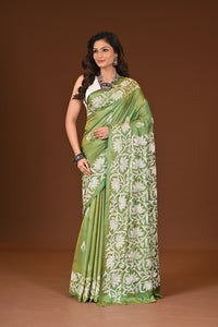 BLENDED SILK KANTHA SAREE