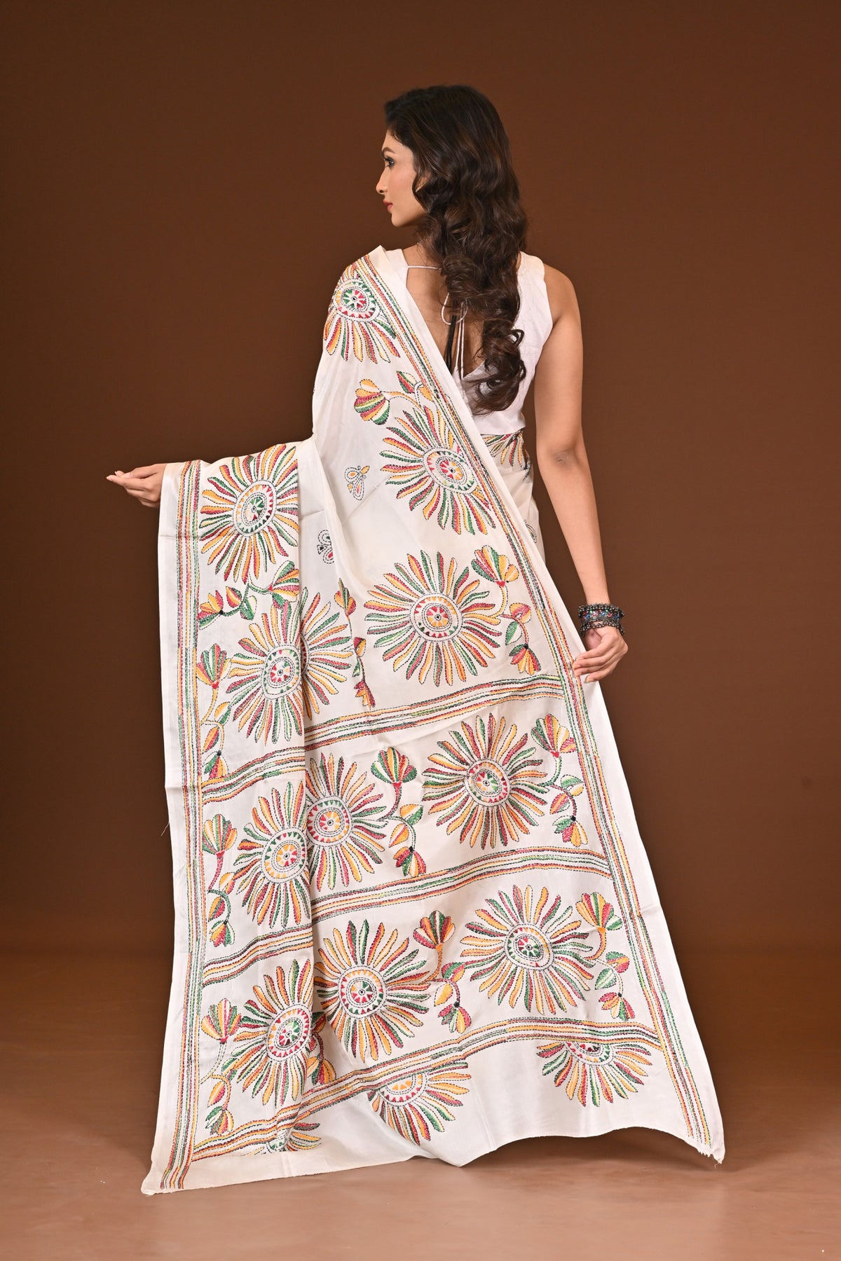 BLENDED SILK KANTHA SAREE