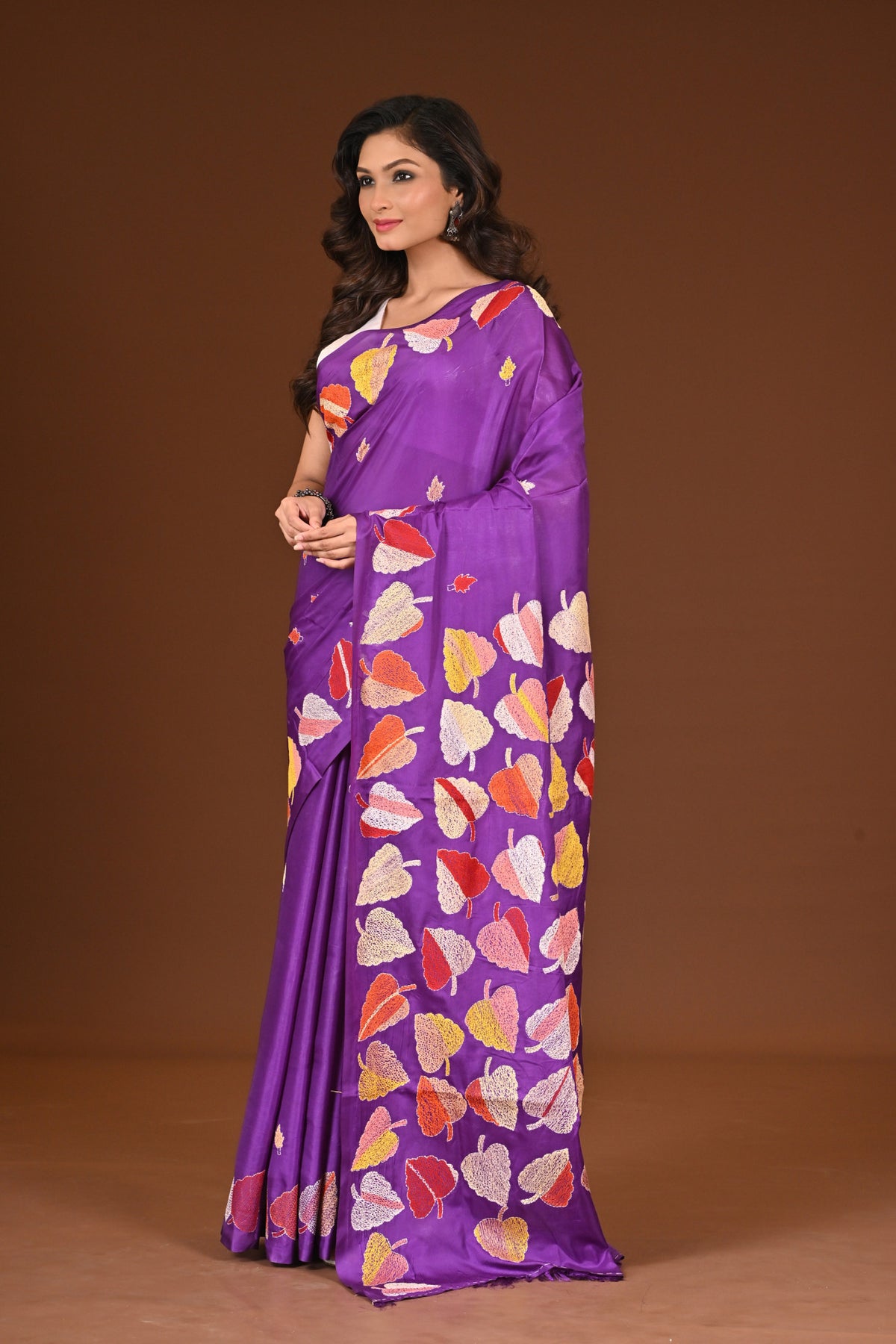 BLENDED SILK KANTHA SAREE