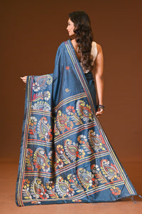 BLENDED SILK KANTHA SAREE