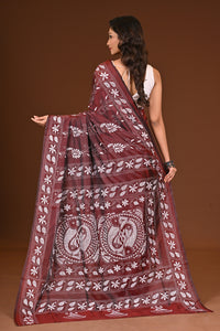 BLENDED SILK KANTHA SAREE