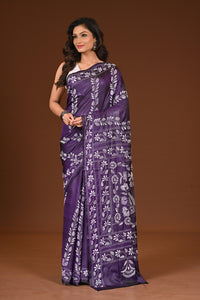 BLENDED SILK KANTHA SAREE