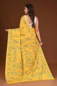 BLENDED SILK KANTHA SAREE