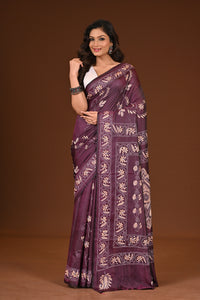 BLENDED SILK KANTHA SAREE