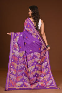BLENDED SILK KANTHA SAREE