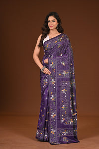 BLENDED SILK KANTHA SAREE