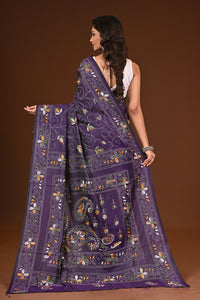 BLENDED SILK KANTHA SAREE