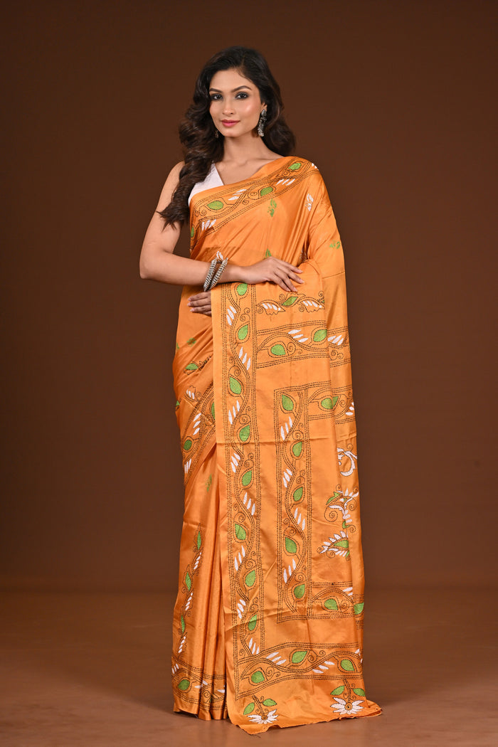 BLENDED SILK KANTHA SAREE