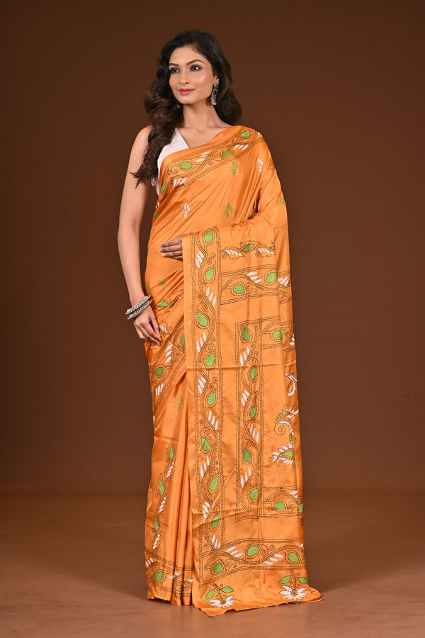 BLENDED SILK KANTHA SAREE