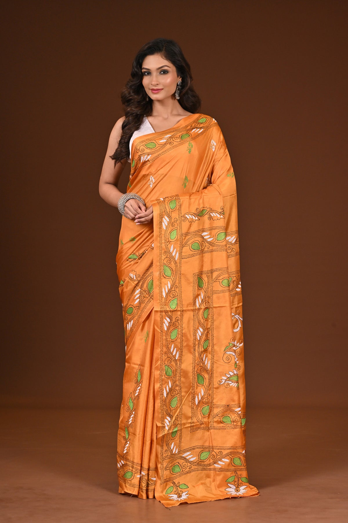 BLENDED SILK KANTHA SAREE