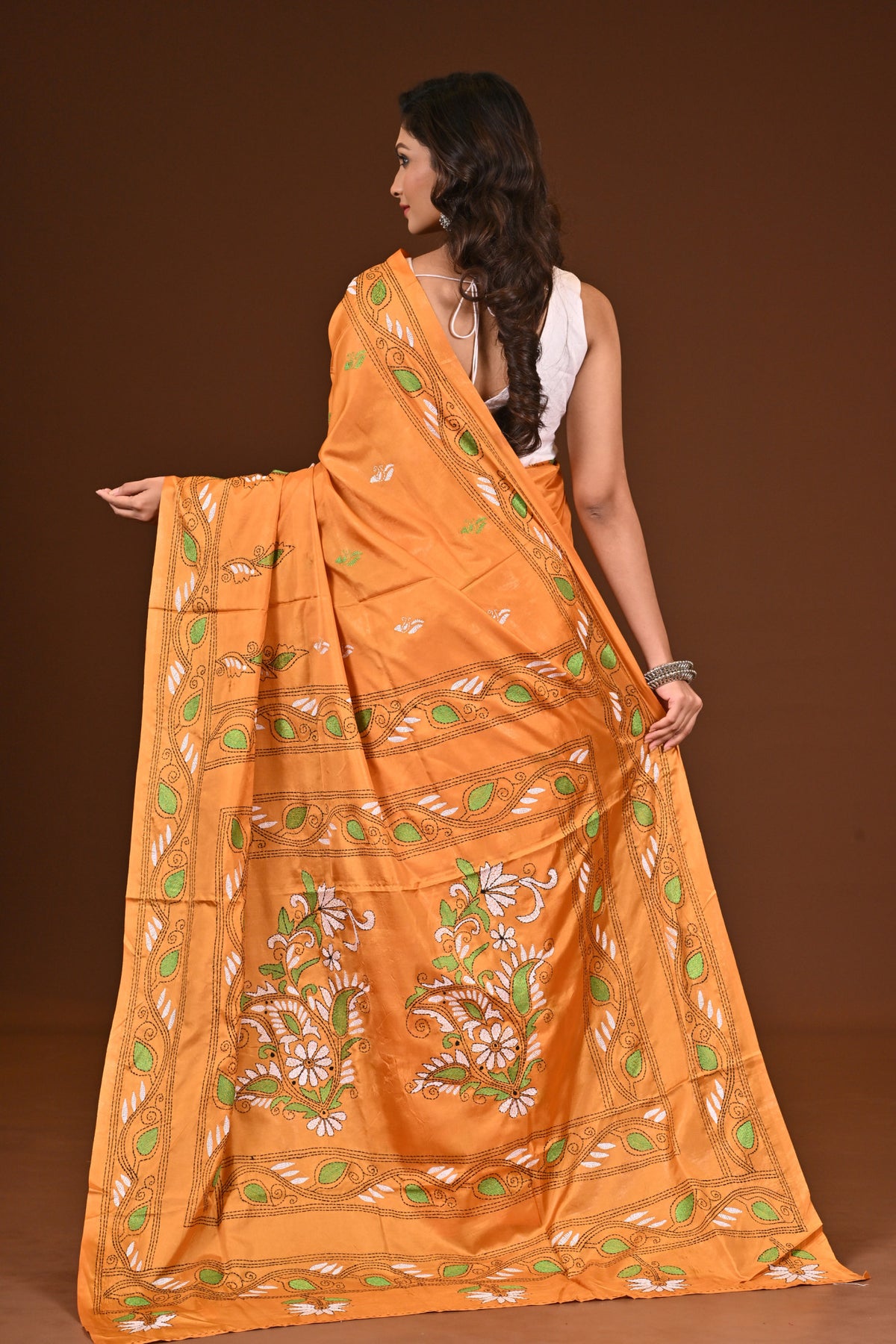 BLENDED SILK KANTHA SAREE