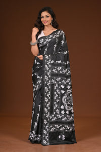 BLENDED SILK KANTHA SAREE