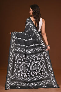 BLENDED SILK KANTHA SAREE