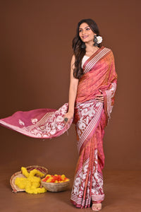 RANGAMRITTIKA BLENDED SILK KANTHA SAREE