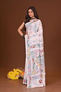 RANGMONI BLENDED SILK KANTHA SAREE
