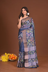RATRINEELKOTHA JARI TUSSAR DIY KANTHA SAREE