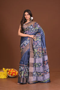 RATRINEELKOTHA JARI TUSSAR DIY KANTHA SAREE