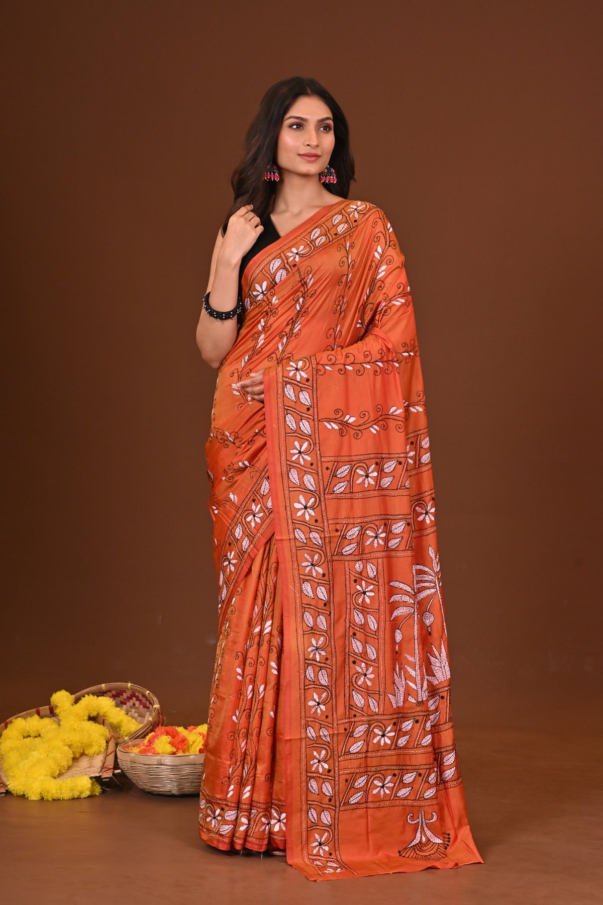 RONGOBOLI BLENDED SILK KANTHA SAREE