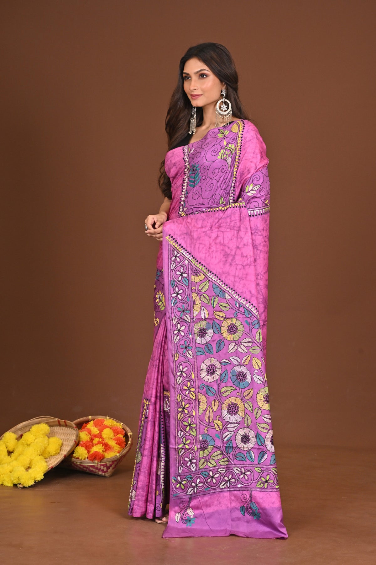 RUPKOTHA BLENDED SILK KANTHA SAREE