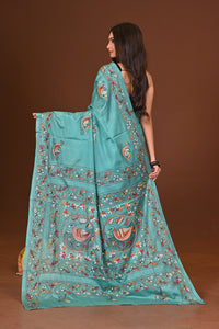 SAPTAPARNA BLENDED SILK KANTHA SAREE