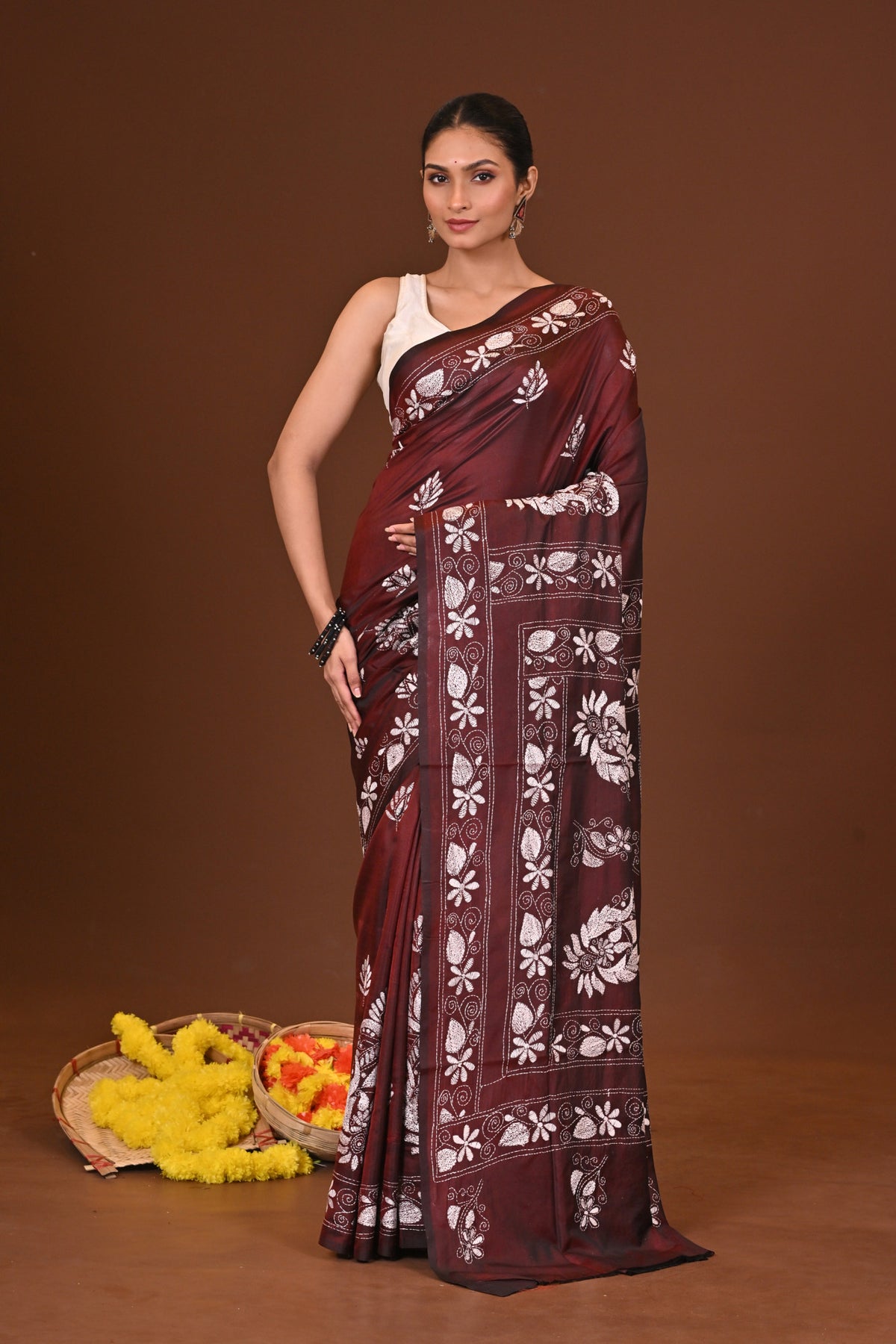 SARANGI BLENDED SILK KANTHA SAREE