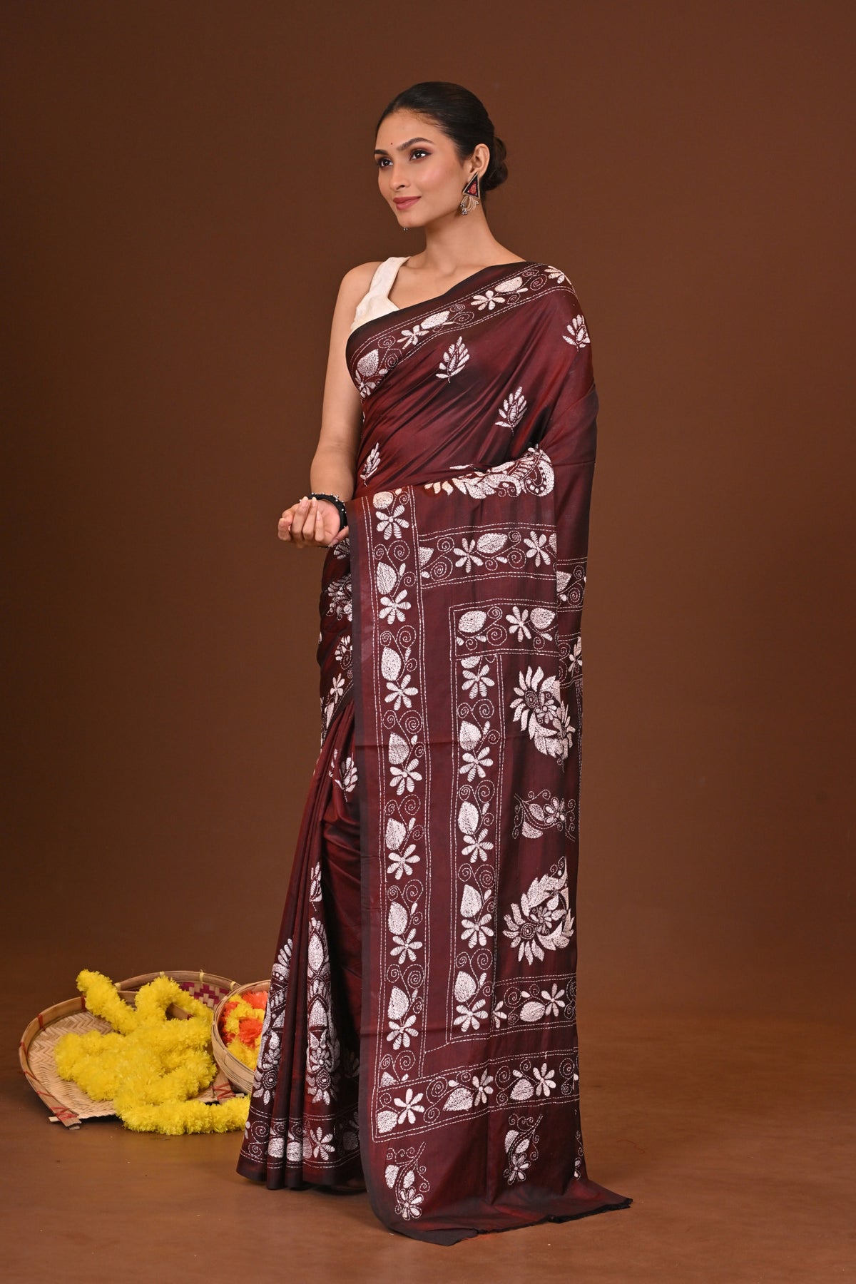 SARANGI BLENDED SILK KANTHA SAREE