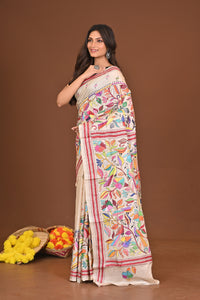 SHAANTASHARODINI PURE SILK KANTHA SAREE