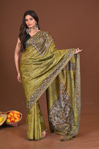 SHARODIYA BLENDED SILK KANTHA SAREE