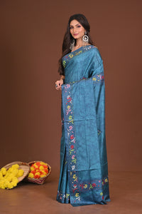 SHITALSHARINI BLENDED SILK KANTHA SAREE