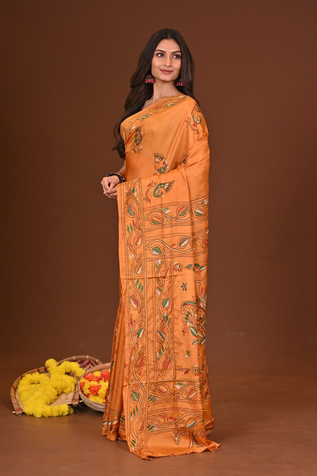 SHONARUPA BLENDED SILK KANTHA SAREE