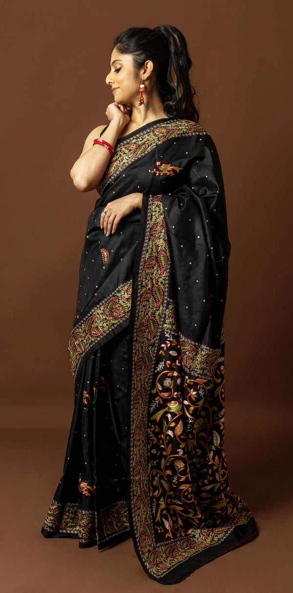 Silk Ari Kantha Saree