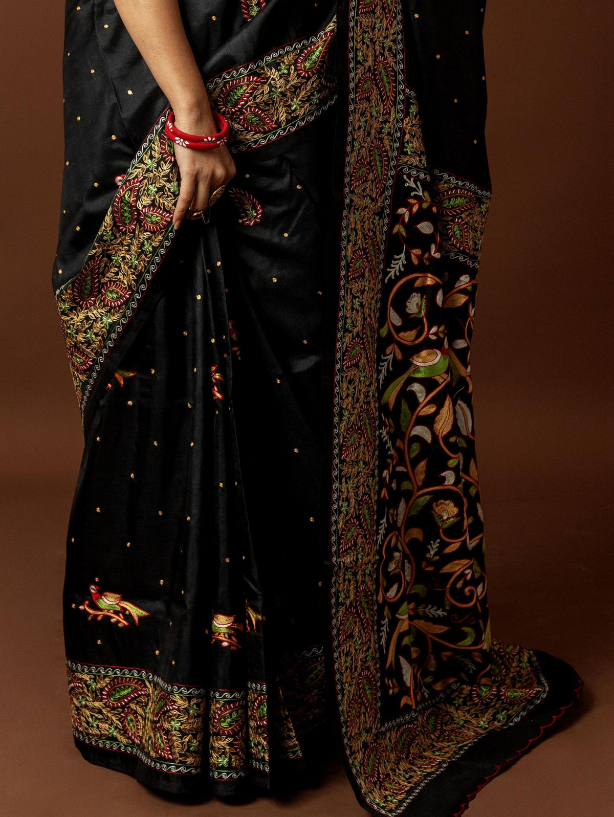 Silk Ari Kantha Saree