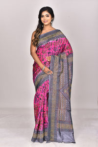 SILK BLOCK KANTHA SAREE