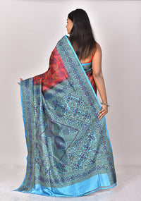 SILK BLOCK KANTHA SAREE