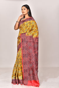 SILK BLOCK KANTHA SAREE