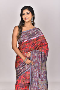 SILK KANTHA BLOCK SAREE