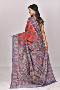 SILK KANTHA BLOCK SAREE