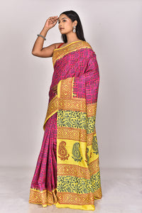 SILK KANTHA BLOCK SAREE