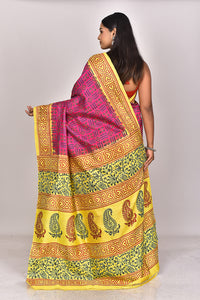 SILK KANTHA BLOCK SAREE