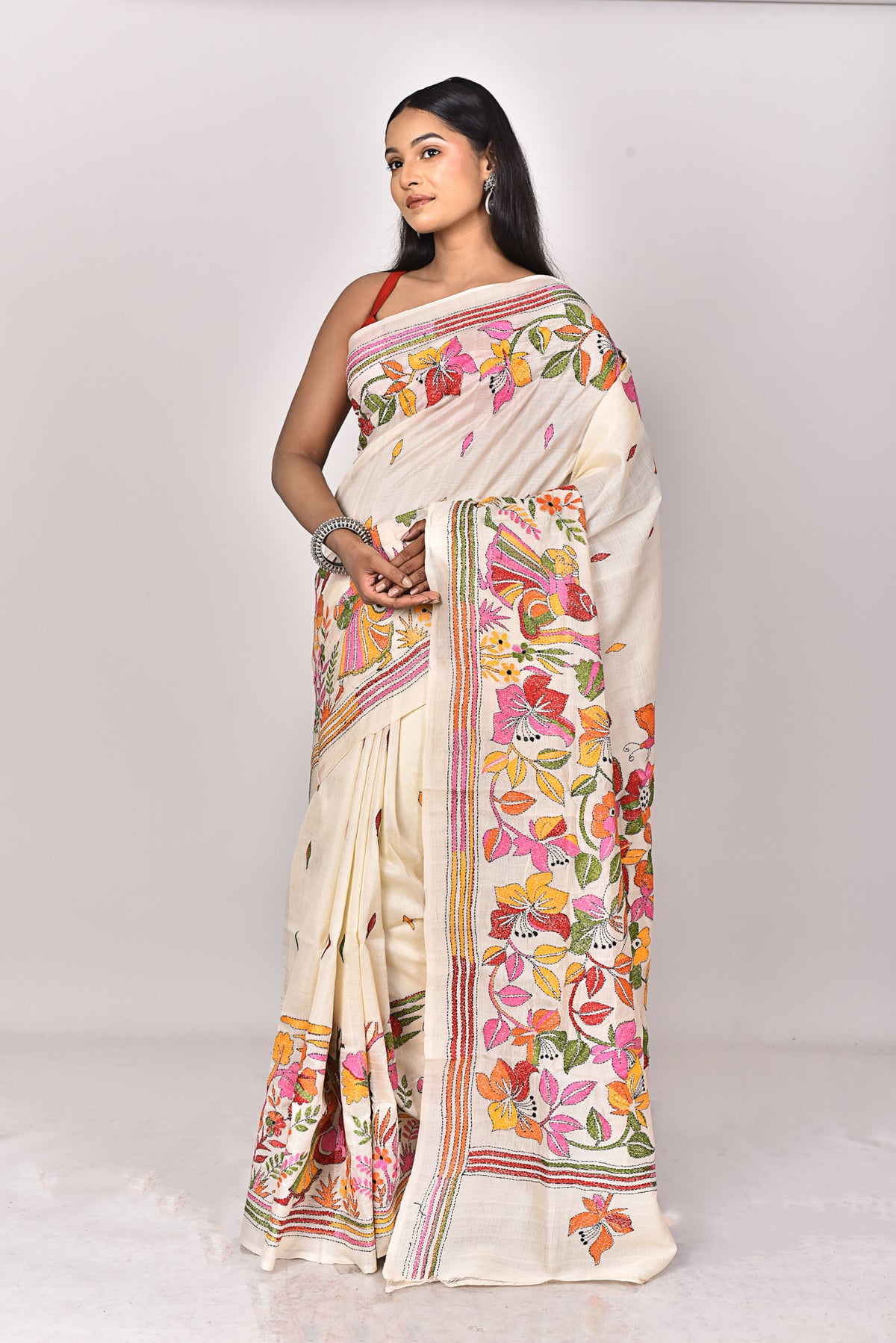 SILK KANTHA SAREE